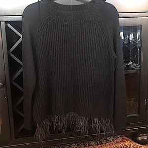 Gianni Bini “Farah” feather trim sweater